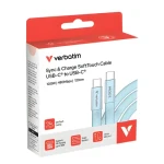 Verbatim 30276 SoftTouch USB-C kábel 1.2m modrá / USB-C(M) / USB-C(M) / 100 W / PD 3.0 (30276)