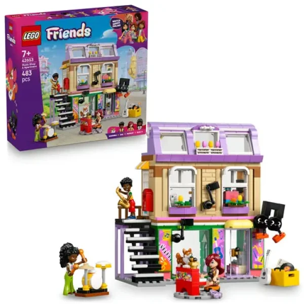 LEGO® Friends 42653 Obchod s hudobninami a byt