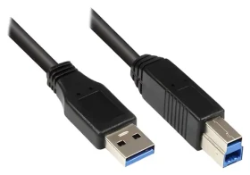 Good Connections USB 3.0 AB čierna / Kábel / USB A - USB B / 0,2 m / 5 Gbit/s (2710-S002)