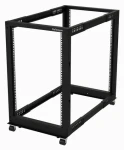 StarTech Otvorený rack 18U mobilný / Otvorený rozvádzač / 19" / 4-stĺpikový / nastaviteľná hĺbka 22-40" / pojazdný (4POSTRACK18U)