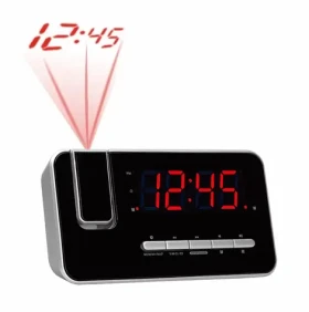 Denver CRP-618 čierna / rádiobudík / FM / 1.2 LED displej / projekcia hodín na stenu (111131000370)