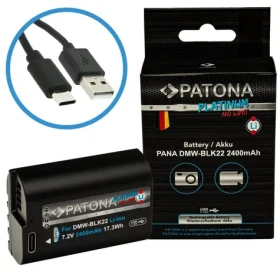 Patona DMW-BLK22 2400mAh Platinum / Batéria pre foto / Li- ION / USB-C nabíjanie (PT1401)