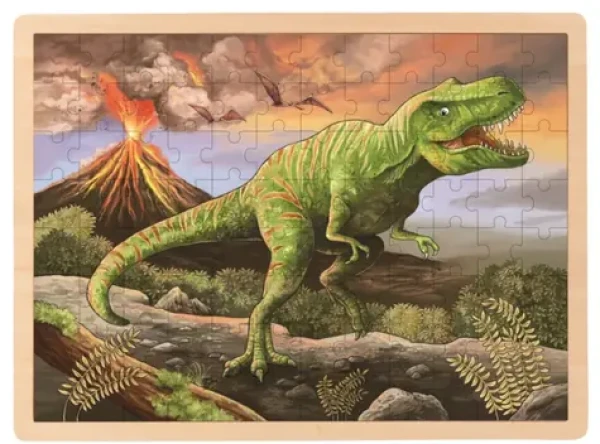 GOKI Drevené puzzle T-Rex