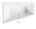 BESCO - Asymetrická vaňa INTIMA DUO SLIM - Nožičky k vani - S nožičkami, Rozmer vane - 180 × 125 cm, Spôsob prevedenia - Pravé VANINTID18SLIMP + OLVPINOZSTELID