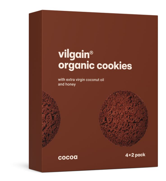 Vilgain Cookies BIO – kakao 135 g (4 x 2 sušienky)