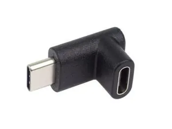 PremiumCord adaptér USB-C(M) - USB-C(F) zahnutý 90 ° / Redukcia / USB-C (8592220023300)