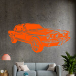 Veselá Stena Samolepka Automobil Ford Mustang Farba: čierna, Veľkosť: 60 x 28 cm