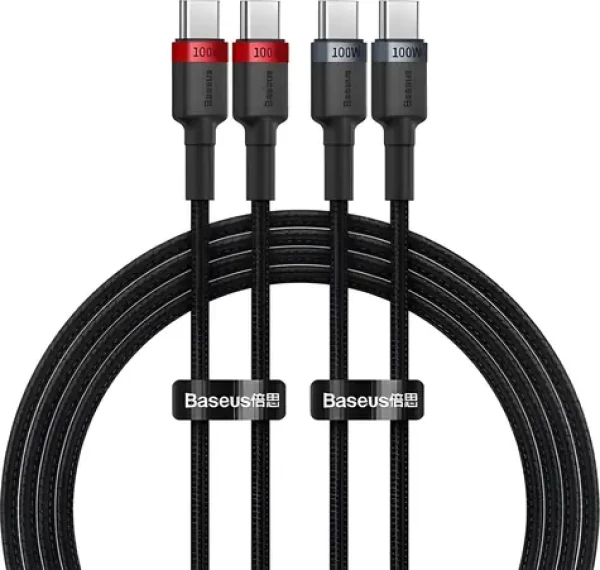 Baseus BSU4887 čierna / Kábel USB-C (M) - USB-C (M) / 1 m (BSU4887)