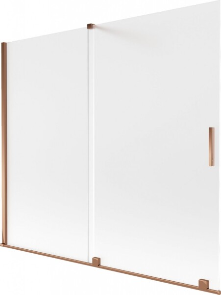 MEXEN/S - Velar dvojkrídlová posuvná vaňová zástena 180 x 150, dekor, ružové zlato 896-180-000-31-60