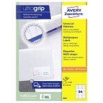 Avery-Zweckform 3422 70 x 35 mm papier biela 2400 ks trvalé univerzálne etikety atrament, laser, kópie; 3422