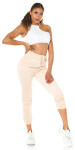 Trendy high-waist jogging pants pink L/XL