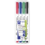 Staedtler 301 WP4 Lumocolor whiteboard pen 301 popisovač na biele tabule čierna, červená, modrá, zelená N/A; 301 WP4