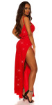 Sexy Red-Carpet Koucla Evening Dress wrap look redsilver L