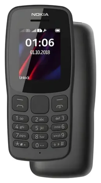 Nokia 106 čierna / Mobilný telefón / Tlačítkový / Klasický (36999)