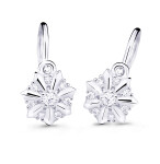 Cutie Jewellery Pôvabné detské náušnice z bieleho zlata C2754-10-X-2 biela