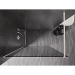 MEXEN/S - Kyoto-X Sprchová zástena WALK-IN 110 x 200, grafit 10 mm, biela 800-110-101-20-40-X