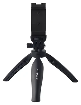 Puluz Stolný statív pre smartphone čierna / Statív / závit 1/4” / šírka telefónu 7,5-8,5 cm (PU600B)
