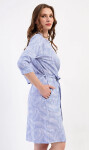 Dámske domáce šaty s trojštvrťovými rukávmi Marie modrošedá XXL