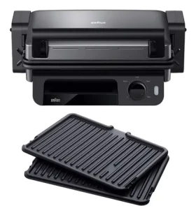 Braun MultiGrill 5 CG5010IGY čierna / Kontaktný grill / 2000 W (CG5010IGY)