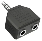 HAMA audio adaptér 3,5 mm jack na 2× 3,5 mm jack / Rozdvojka / stereo / čierna