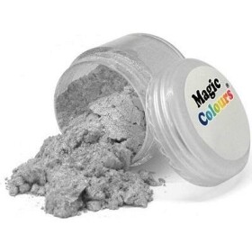 Jedlá prášková perleťová farba 8 ml Pure Silver - Magic Colours - Magic Colours
