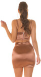 Sexy Koucla Satin Look Crop Top in corset style pink M