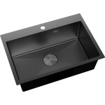 MEXEN - Solix oceľový drez 1-bowl 650 x 450 mm, čierna 6403651000-70