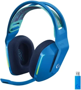 Logitech G733 Lightspeed modrá / bezdrôtové slúchadlá / mikrofón / RGB / USB LIGHTSPEED prijímač (981-000943)