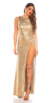 Sexy Koucla One-Shoulder Goddessdress with XXLSlit GOLD