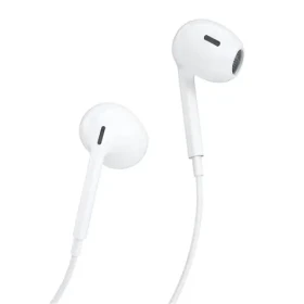 Dudao X14 PRO drôtové slúchadlá do uší biela / s mikrofónom / 3,5 mm mini jack / kábel 1.2 m (95382)