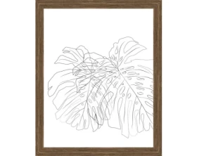 Rámovaný obraz Nordic listy, 20x25 cm%