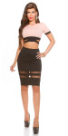 Sexy Koucla Bi-color CropTop with CutOuts