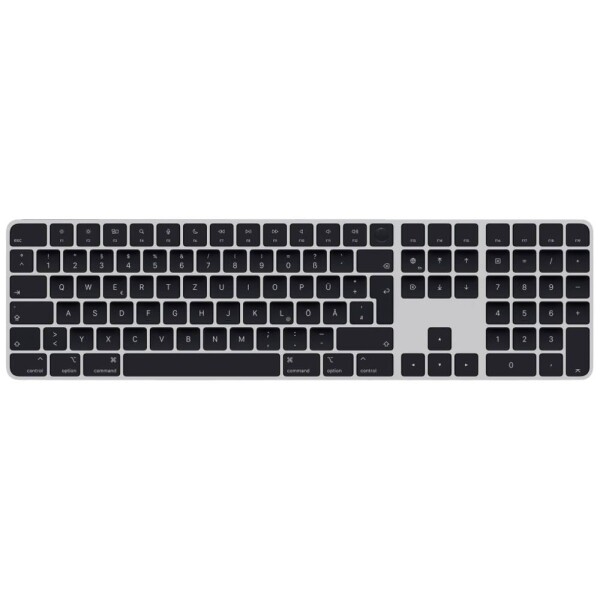 Apple Magic Keyboard Touch ID Num Key Bluetooth® klávesnica čierna nemecká, QWERTZ, Macintosh; MMMR3D/A