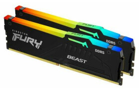 Kingston Fury Beast Black RGB 16GB (2x 8GB) DDR5 5600MHz/CL40/DIMM/ECC/XMP (KF556C40BBAK2-16)