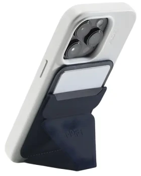 Moft Movas Snap-On MagSafe tmavo modrá / Peňaženka a stojanček / MagSafe / 2 karty (MS007MP-1-MO-NVBU)