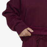 Mikina adidas W 3 Stripes Fleece Studio Hoodie Maroon L