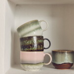 HK living Kameninový hrnček Tea cup 70's Quest 425 ml