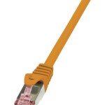 LogiLink CQ2098S RJ45 sieťové káble, prepojovacie káble CAT 6 S/FTP 10.00 m oranžová samozhášavý, s ochranou 1 ks; CQ2098S