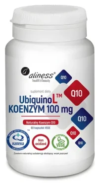 Aliness UbiquinoL Kaneka 100 mg / Výživový doplnok / koenzým Q10 / 60 kapsúl