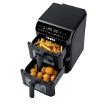 TESLA AirCook DualZone Q670 XXL / Teplovzdušná fritéza / Duálna zóna / Digitálne ovládanie / XXL (8595689806965)