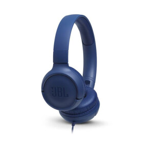 JBL Tune 500 modrá / Drôtové slúchadlá / mikrofón / 3.5mm jack / kábel 1.2m (6925281939945)