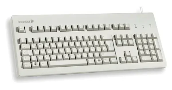 Cherry G80-3000 MX Brown šedá / Kancelárska klávesnica / drôtová / USB / US layout (G80-3000LXCEU-0)
