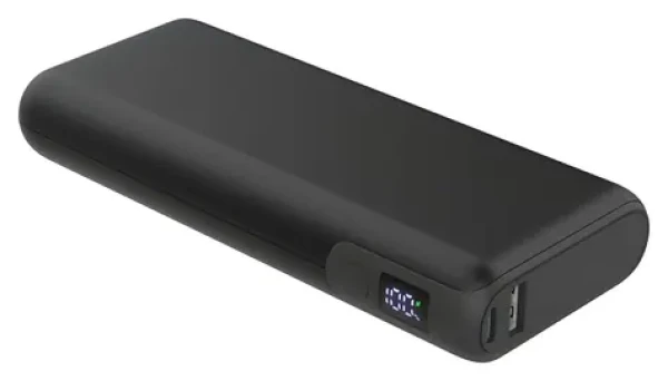 Platinet PMPB20DL202B čierna / Powerbanka / 20 000 mAh / 65W Power Delivery / 2x USB-C / 1x USB-A / displej