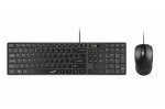 Genius SlimStar C126 čierna / Drôtový set klávesnice a myši / USB / CZ+SK layout / 1000 DPI (31330007403)