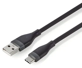 Nedis USB-A - USB-C čierna / Dátový kábel / USB 2.0 / 15 W / 480 Mbps / silikónový / 1,5 m (CCGB60800BK15)