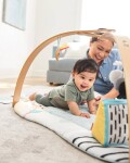 SKIP HOP Deka na hranie s drevenou hrazdičkou Discoverosity Montessori 0m+