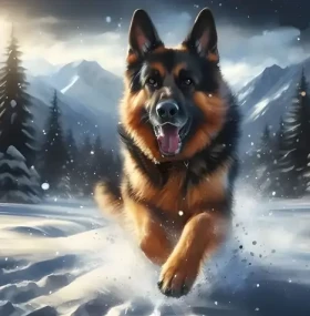 Norimpex Diamantové maľovanie Ovčiak v snehu