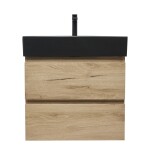 Kúpeľňová skrinka 2 zásuvková s umývadlom SAT B-Way 59x50x45 cm dub mat BWAY260OAKU2B2B BWAY260OAKU2B2B