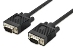 Digitus čierna / Prepojovací VGA kábel / HD15 M/M / tienený / 2x ferit / 5m (AK-310103-050-S)