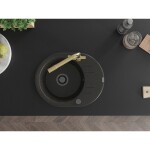 MEXEN/S MEXEN/S - Kevin granitový drez s odkvapkávačom vrátane batérie Duero, čierna/zlatá metalik 6517-75-671600-50-B